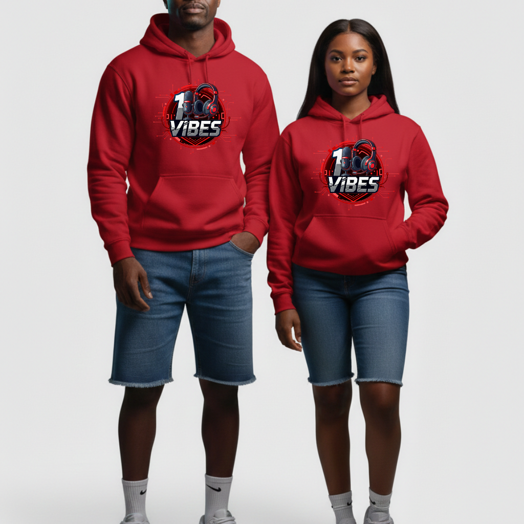 Unisex Graphic Pullover Hoodie Red