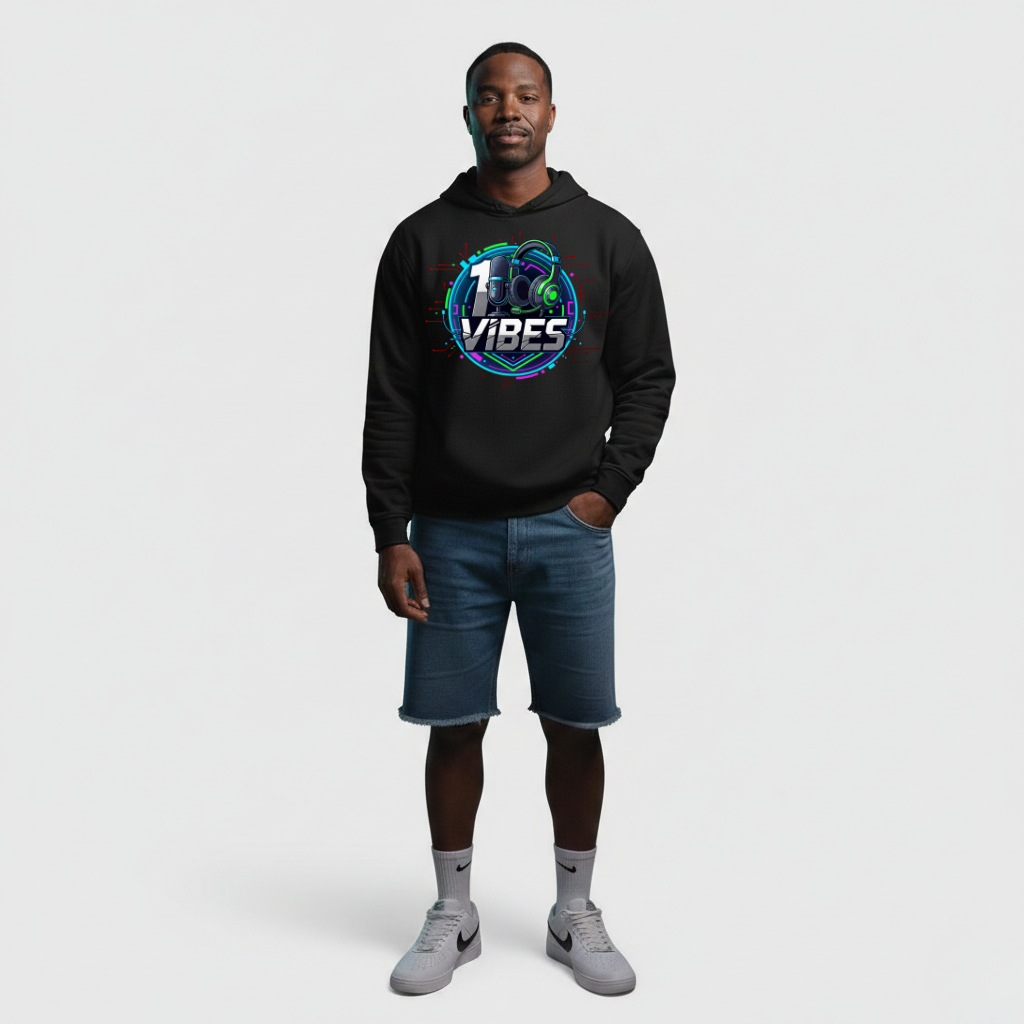 Unisex Graphic Pullover Hoodie Black